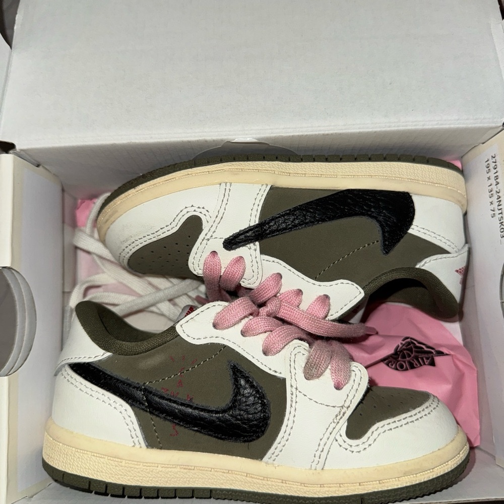 Travis Scott Sneakers with Pink Laces